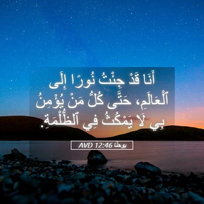 Picture 05 - يوحنَّا 12:46 AVD - أَنَا قَدْ جِئْتُ نُورًا - Bible Verse Picture
