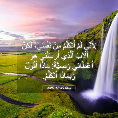 Picture 05 - يوحنَّا 12:49 AVD - لِأَنِّي لَمْ أَتَكَلَّمْ - Bible Verse Picture