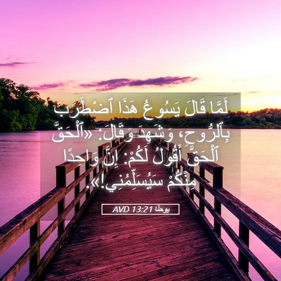 Picture 05 - يوحنَّا 13:21 AVD - لَمَّا قَالَ يَسُوعُ هَذَا - Bible Verse Picture