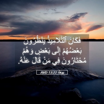 Picture 05 - يوحنَّا 13:22 AVD - فَكَانَ ٱلتَّلَامِيذُ - Bible Verse Picture