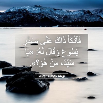 Picture 05 - يوحنَّا 13:25 AVD - فَٱتَّكَأَ ذَاكَ عَلَى - Bible Verse Picture