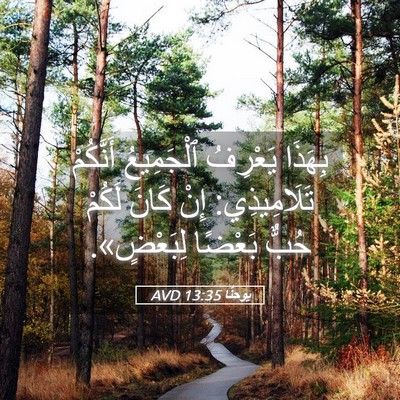 Picture 05 - يوحنَّا 13:35 AVD - بِهَذَا يَعْرِفُ - Bible Verse Picture