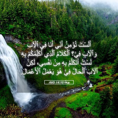 Picture 05 - يوحنَّا 14:10 AVD - أَلَسْتَ تُؤْمِنُ أَنِّي - Bible Verse Picture