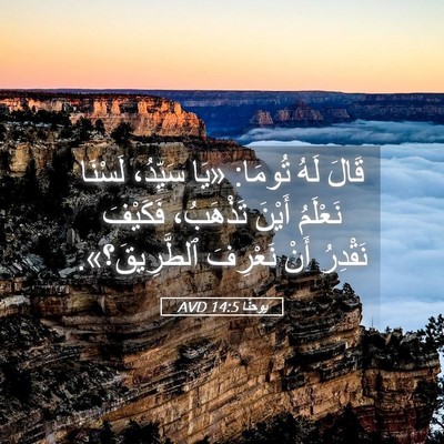 Picture 05 - يوحنَّا 14:5 AVD - قَالَ لَهُ تُومَا: «يَا - Bible Verse Picture