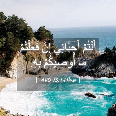 Picture 05 - يوحنَّا 15:14 AVD - أَنْتُمْ أَحِبَّائِي إِنْ - Bible Verse Picture