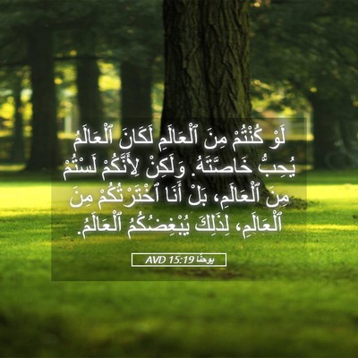 Picture 05 - يوحنَّا 15:19 AVD - لَوْ كُنْتُمْ مِنَ - Bible Verse Picture