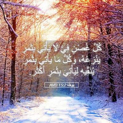 Picture 05 - يوحنَّا 15:2 AVD - كُلُّ غُصْنٍ فِيَّ لَا - Bible Verse Picture