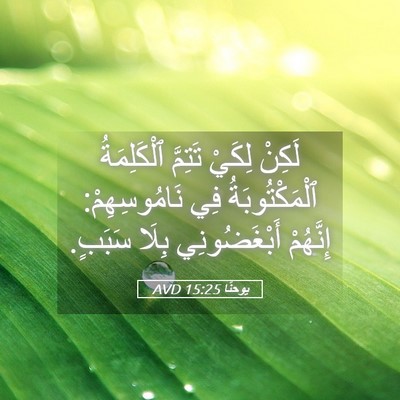 Picture 05 - يوحنَّا 15:25 AVD - لَكِنْ لِكَيْ تَتِمَّ - Bible Verse Picture