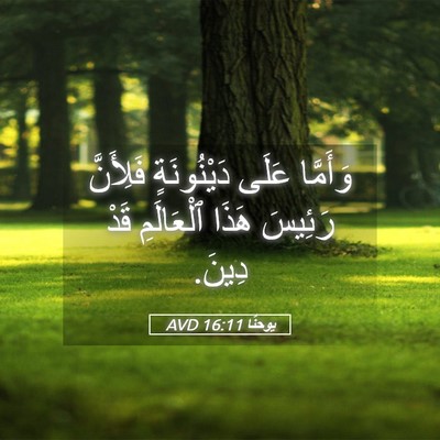Picture 05 - يوحنَّا 16:11 AVD - وَأَمَّا عَلَى - Bible Verse Picture