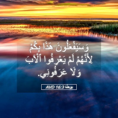 Picture 05 - يوحنَّا 16:3 AVD - وَسَيَفْعَلُونَ هَذَا - Bible Verse Picture
