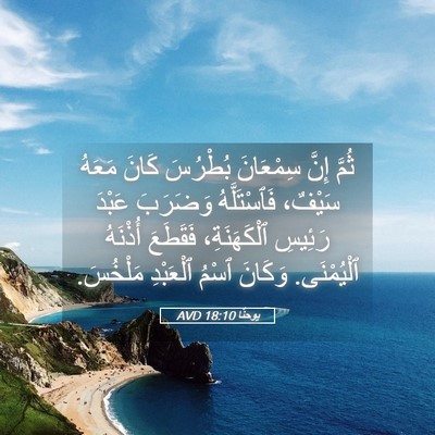 Picture 05 - يوحنَّا 18:10 AVD - ثُمَّ إِنَّ سِمْعَانَ - Bible Verse Picture