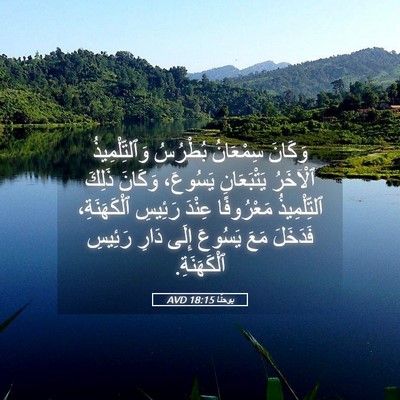Picture 05 - يوحنَّا 18:15 AVD - وَكَانَ سِمْعَانُ - Bible Verse Picture