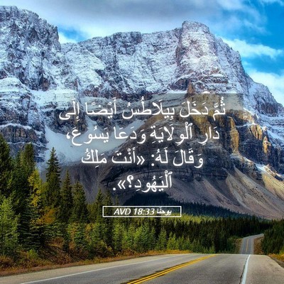 Picture 05 - يوحنَّا 18:33 AVD - ثُمَّ دَخَلَ بِيلَاطُسُ - Bible Verse Picture