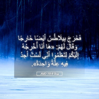 Picture 05 - يوحنَّا 19:4 AVD - فَخَرَجَ بِيلَاطُسُ - Bible Verse Picture
