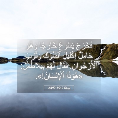 Picture 05 - يوحنَّا 19:5 AVD - فَخَرَجَ يَسُوعُ خَارِجًا - Bible Verse Picture