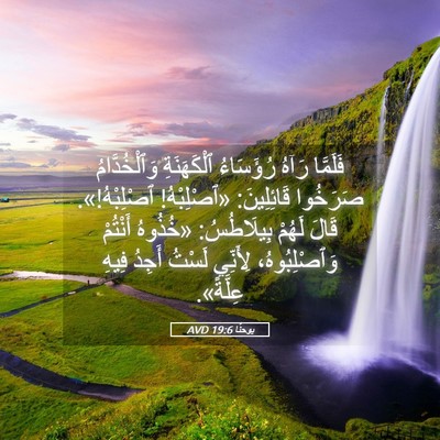 Picture 05 - يوحنَّا 19:6 AVD - فَلَمَّا رَآهُ رُؤَسَاءُ - Bible Verse Picture