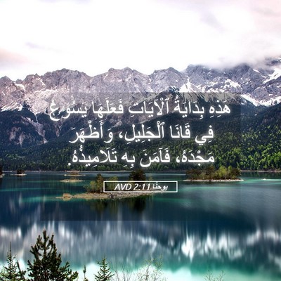 Picture 05 - يوحنَّا 2:11 AVD - هَذِهِ بِدَايَةُ - Bible Verse Picture