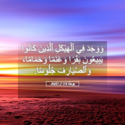 Picture 05 - يوحنَّا 2:14 AVD - وَوَجَدَ فِي ٱلْهَيْكَلِ - Bible Verse Picture