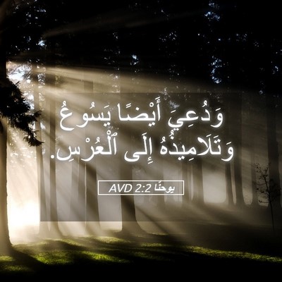 Picture 05 - يوحنَّا 2:2 AVD - وَدُعِيَ أَيْضًا يَسُوعُ - Bible Verse Picture