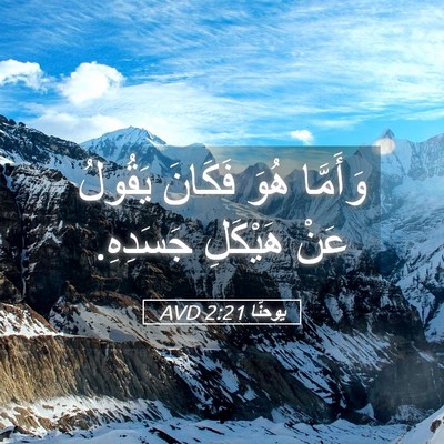 Picture 05 - يوحنَّا 2:21 AVD - وَأَمَّا هُوَ فَكَانَ - Bible Verse Picture