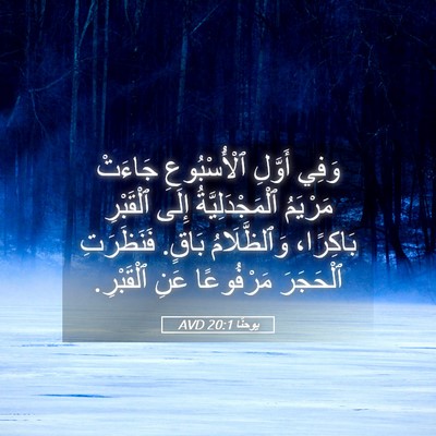 Picture 05 - يوحنَّا 20:1 AVD - وَفِي أَوَّلِ - Bible Verse Picture