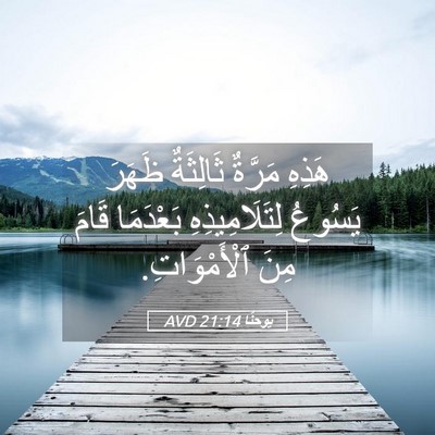 Picture 05 - يوحنَّا 21:14 AVD - هَذِهِ مَرَّةٌ ثَالِثَةٌ - Bible Verse Picture