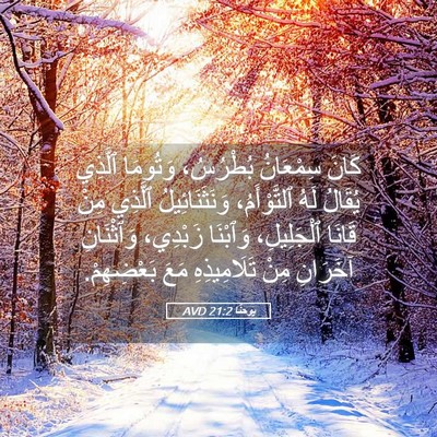 Picture 05 - يوحنَّا 21:2 AVD - كَانَ سِمْعَانُ بُطْرُسُ، - Bible Verse Picture