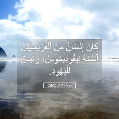 Picture 05 - يوحنَّا 3:1 AVD - كَانَ إِنْسَانٌ مِنَ - Bible Verse Picture