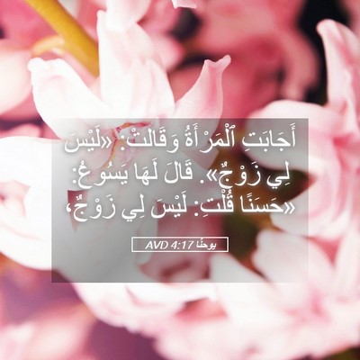 Picture 05 - يوحنَّا 4:17 AVD - أَجَابَتِ ٱلْمَرْأَةُ - Bible Verse Picture