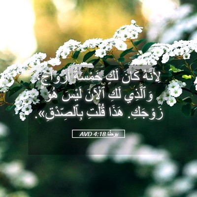 Picture 05 - يوحنَّا 4:18 AVD - لِأَنَّهُ كَانَ لَكِ - Bible Verse Picture