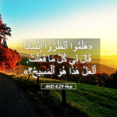 Picture 05 - يوحنَّا 4:29 AVD - «هَلُمُّوا ٱنْظُرُوا - Bible Verse Picture