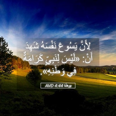 Picture 05 - يوحنَّا 4:44 AVD - لِأَنَّ يَسُوعَ نَفْسَهُ - Bible Verse Picture