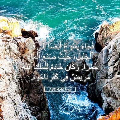 Picture 05 - يوحنَّا 4:46 AVD - فَجَاءَ يَسُوعُ أَيْضًا - Bible Verse Picture
