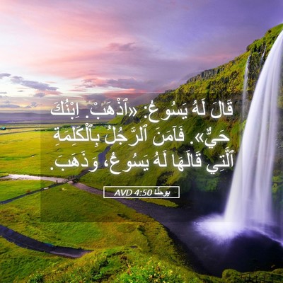 Picture 05 - يوحنَّا 4:50 AVD - قَالَ لَهُ يَسُوعُ: - Bible Verse Picture