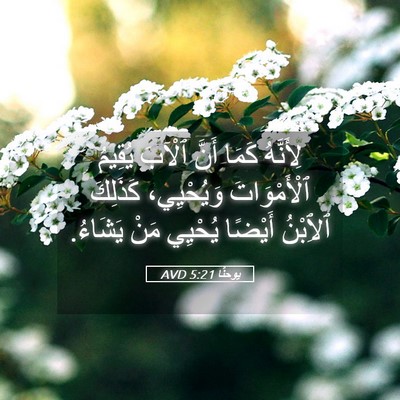 Picture 05 - يوحنَّا 5:21 AVD - لِأَنَّهُ كَمَا أَنَّ - Bible Verse Picture