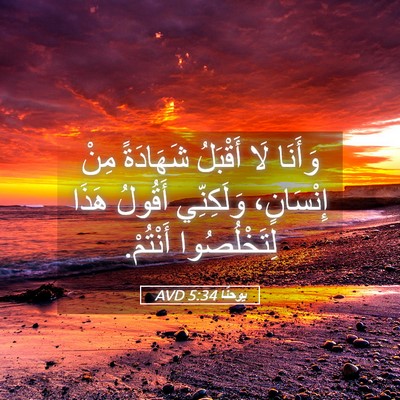 Picture 05 - يوحنَّا 5:34 AVD - وَأَنَا لَا أَقْبَلُ - Bible Verse Picture