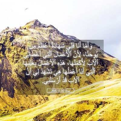 Picture 05 - يوحنَّا 5:36 AVD - وَأَمَّا أَنَا فَلِي - Bible Verse Picture