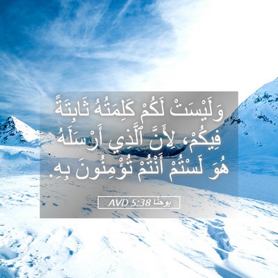 Picture 05 - يوحنَّا 5:38 AVD - وَلَيْسَتْ لَكُمْ - Bible Verse Picture