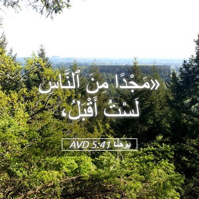 Picture 05 - يوحنَّا 5:41 AVD - «مَجْدًا مِنَ ٱلنَّاسِ - Bible Verse Picture