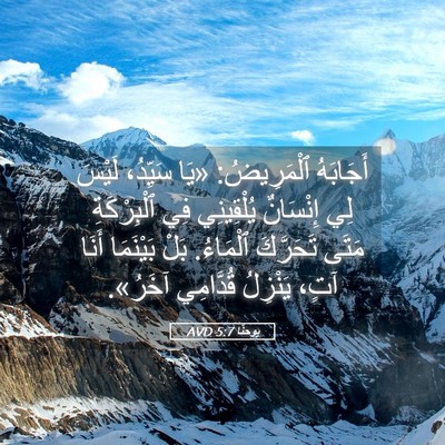 Picture 05 - يوحنَّا 5:7 AVD - أَجَابَهُ ٱلْمَرِيضُ: «يَا - Bible Verse Picture