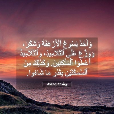Picture 05 - يوحنَّا 6:11 AVD - وَأَخَذَ يَسُوعُ - Bible Verse Picture