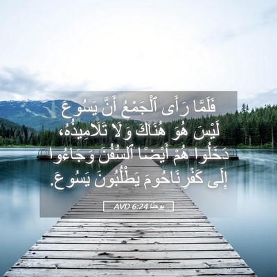 Picture 05 - يوحنَّا 6:24 AVD - فَلَمَّا رَأَى ٱلْجَمْعُ - Bible Verse Picture