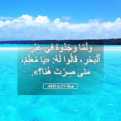 Picture 05 - يوحنَّا 6:25 AVD - وَلَمَّا وَجَدُوهُ فِي - Bible Verse Picture