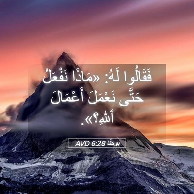 Picture 05 - يوحنَّا 6:28 AVD - فَقَالُوا لَهُ: «مَاذَا - Bible Verse Picture
