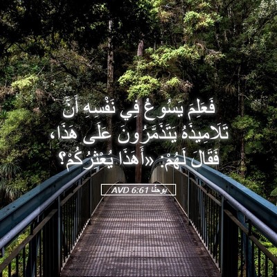 Picture 05 - يوحنَّا 6:61 AVD - فَعَلِمَ يَسُوعُ فِي - Bible Verse Picture