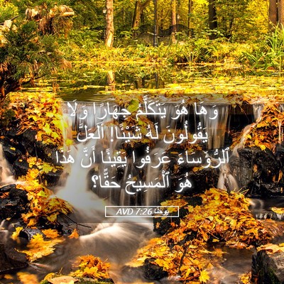 Picture 05 - يوحنَّا 7:26 AVD - وَهَا هُوَ يَتَكَلَّمُ - Bible Verse Picture