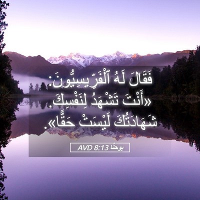 Picture 05 - يوحنَّا 8:13 AVD - فَقَالَ لَهُ - Bible Verse Picture