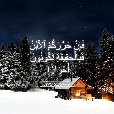 Picture 05 - يوحنَّا 8:36 AVD - فَإِنْ حَرَّرَكُمْ - Bible Verse Picture