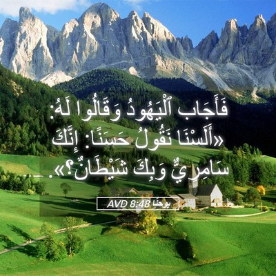 Picture 05 - يوحنَّا 8:48 AVD - فَأَجَاب ٱلْيَهُودُ - Bible Verse Picture