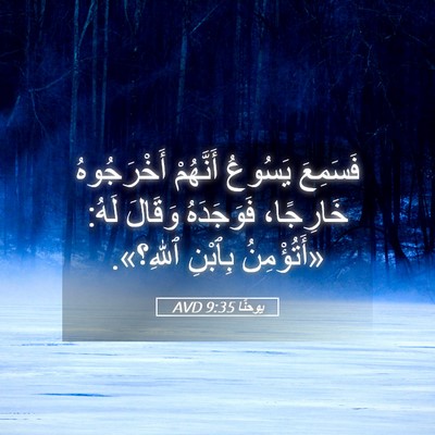 Picture 05 - يوحنَّا 9:35 AVD - فَسَمِعَ يَسُوعُ - Bible Verse Picture